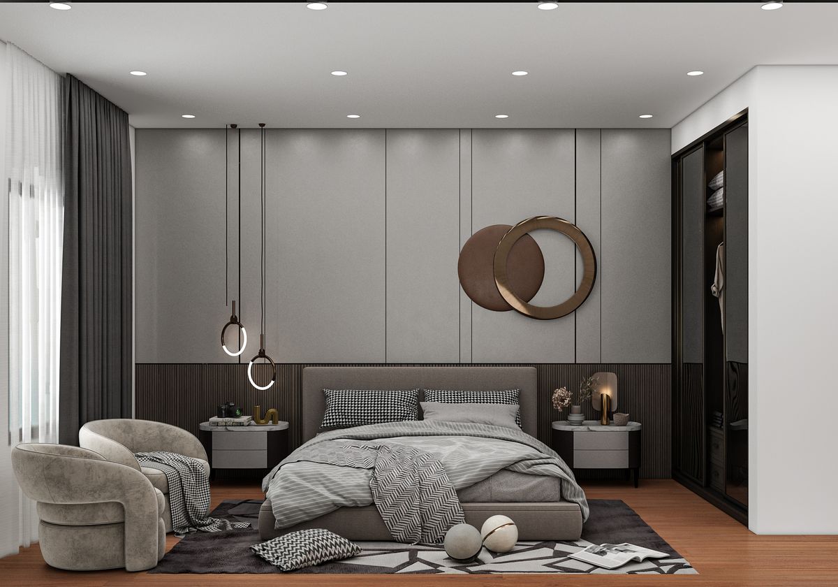 Quarto minimalista moderno com decoração elegante - ambiente ideal para cama box infantil